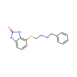 O=c1[nH]c2cccc(OCCNCc3ccccc3)c2[nH]1 ZINC000002008258