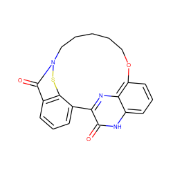 O=c1[nH]c2cccc3c2nc1-c1cccc2c(=O)n(sc12)CCCCCO3 ZINC000036188423