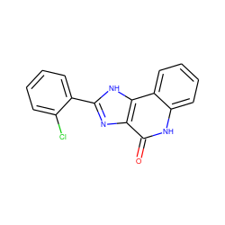 O=c1[nH]c2ccccc2c2[nH]c(-c3ccccc3Cl)nc12 ZINC000096270731