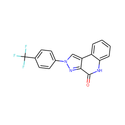 O=c1[nH]c2ccccc2c2cn(-c3ccc(C(F)(F)F)cc3)nc12 ZINC000040410950