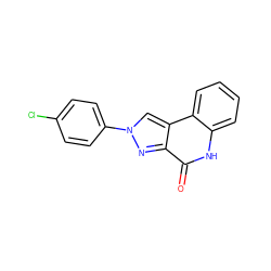 O=c1[nH]c2ccccc2c2cn(-c3ccc(Cl)cc3)nc12 ZINC000013809637