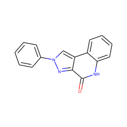 O=c1[nH]c2ccccc2c2cn(-c3ccccc3)nc12 ZINC000003888482