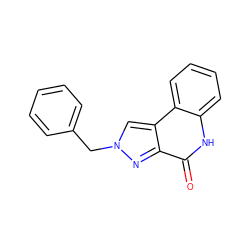 O=c1[nH]c2ccccc2c2cn(Cc3ccccc3)nc12 ZINC000028710891