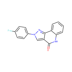 O=c1[nH]c2ccccc2c2nn(-c3ccc(F)cc3)cc12 ZINC000013648692