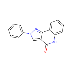 O=c1[nH]c2ccccc2c2nn(-c3ccccc3)cc12 ZINC000013648684