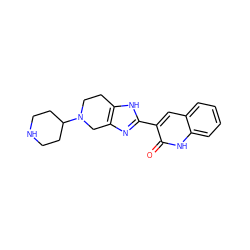 O=c1[nH]c2ccccc2cc1-c1nc2c([nH]1)CCN(C1CCNCC1)C2 ZINC000084587839