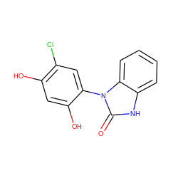 O=c1[nH]c2ccccc2n1-c1cc(Cl)c(O)cc1O ZINC000034962117