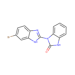 O=c1[nH]c2ccccc2n1-c1nc2ccc(Br)cc2[nH]1 ZINC001772577238