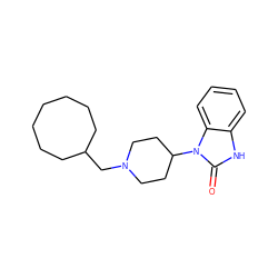 O=c1[nH]c2ccccc2n1C1CCN(CC2CCCCCCC2)CC1 ZINC000013802712