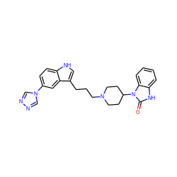 O=c1[nH]c2ccccc2n1C1CCN(CCCc2c[nH]c3ccc(-n4cnnc4)cc23)CC1 ZINC000000841701