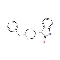 O=c1[nH]c2ccccc2n1C1CCN(Cc2ccccc2)CC1 ZINC000001718862