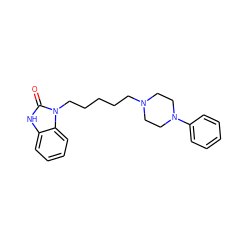 O=c1[nH]c2ccccc2n1CCCCCN1CCN(c2ccccc2)CC1 ZINC000040407726