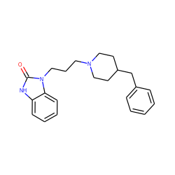 O=c1[nH]c2ccccc2n1CCCN1CCC(Cc2ccccc2)CC1 ZINC000013808345