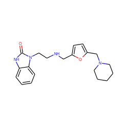 O=c1[nH]c2ccccc2n1CCNCc1ccc(CN2CCCCC2)o1 ZINC000013825543