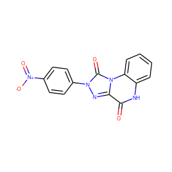 O=c1[nH]c2ccccc2n2c(=O)n(-c3ccc([N+](=O)[O-])cc3)nc12 ZINC000013580733