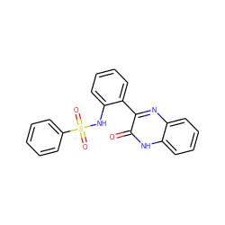 O=c1[nH]c2ccccc2nc1-c1ccccc1NS(=O)(=O)c1ccccc1 ZINC000004270523