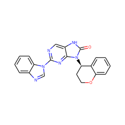 O=c1[nH]c2cnc(-n3cnc4ccccc43)nc2n1[C@@H]1CCOc2ccccc21 ZINC000049032031