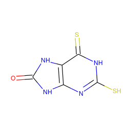 O=c1[nH]c2nc(S)[nH]c(=S)c2[nH]1 ZINC000001652032