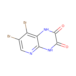 O=c1[nH]c2ncc(Br)c(Br)c2[nH]c1=O ZINC000653866701