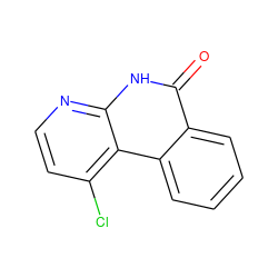 O=c1[nH]c2nccc(Cl)c2c2ccccc12 ZINC000095803060