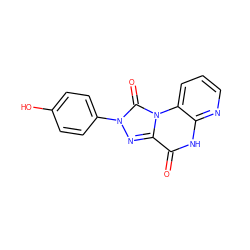 O=c1[nH]c2ncccc2n2c(=O)n(-c3ccc(O)cc3)nc12 ZINC000040898501