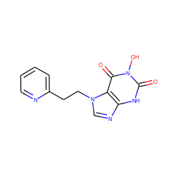 O=c1[nH]c2ncn(CCc3ccccn3)c2c(=O)n1O ZINC000473086032