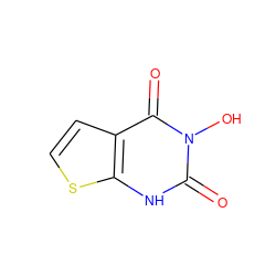 O=c1[nH]c2sccc2c(=O)n1O ZINC000001762382