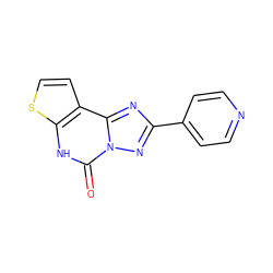 O=c1[nH]c2sccc2c2nc(-c3ccncc3)nn12 ZINC000063298445