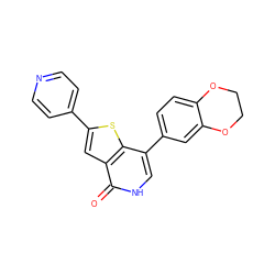 O=c1[nH]cc(-c2ccc3c(c2)OCCO3)c2sc(-c3ccncc3)cc12 ZINC000072177910