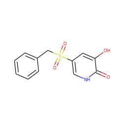 O=c1[nH]cc(S(=O)(=O)Cc2ccccc2)cc1O ZINC000206401364