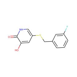 O=c1[nH]cc(SCc2cccc(F)c2)cc1O ZINC000206398290