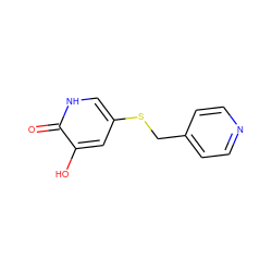 O=c1[nH]cc(SCc2ccncc2)cc1O ZINC000206406143