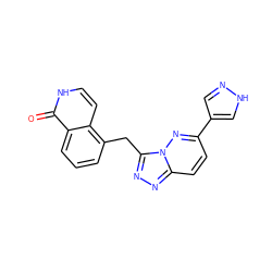 O=c1[nH]ccc2c(Cc3nnc4ccc(-c5cn[nH]c5)nn34)cccc12 ZINC000073196087