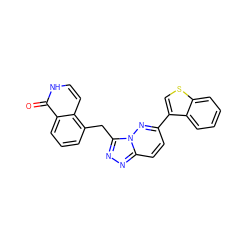 O=c1[nH]ccc2c(Cc3nnc4ccc(-c5csc6ccccc56)nn34)cccc12 ZINC000073141975