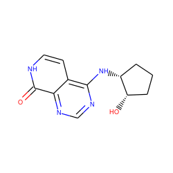 O=c1[nH]ccc2c(N[C@@H]3CCC[C@@H]3O)ncnc12 ZINC000096285221