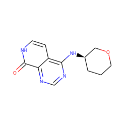 O=c1[nH]ccc2c(N[C@@H]3CCCOC3)ncnc12 ZINC000096285217