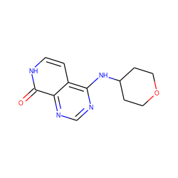 O=c1[nH]ccc2c(NC3CCOCC3)ncnc12 ZINC000096285212