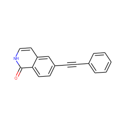 O=c1[nH]ccc2cc(C#Cc3ccccc3)ccc12 ZINC000066073793