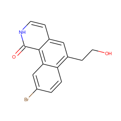 O=c1[nH]ccc2cc(CCO)c3ccc(Br)cc3c12 ZINC000028955833