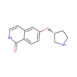 O=c1[nH]ccc2cc(O[C@@H]3CCNC3)ccc12 ZINC000060325730