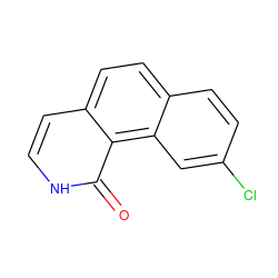 O=c1[nH]ccc2ccc3ccc(Cl)cc3c12 ZINC000028955758