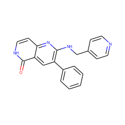 O=c1[nH]ccc2nc(NCc3ccncc3)c(-c3ccccc3)cc12 ZINC000064559126