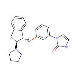 O=c1[nH]ccn1-c1cccc(O[C@H]2c3ccccc3C[C@@H]2N2CCCC2)c1 ZINC000211846749