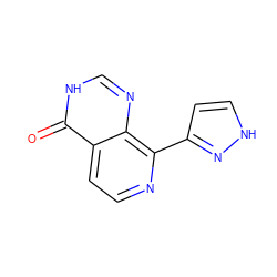 O=c1[nH]cnc2c(-c3cc[nH]n3)nccc12 ZINC000653723270