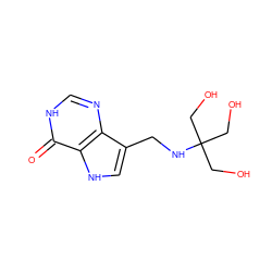 O=c1[nH]cnc2c(CNC(CO)(CO)CO)c[nH]c12 ZINC000040949499