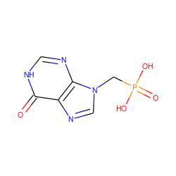 O=c1[nH]cnc2c1ncn2CP(=O)(O)O ZINC000073197607