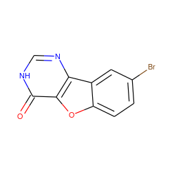 O=c1[nH]cnc2c1oc1ccc(Br)cc12 ZINC000004700972