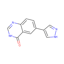 O=c1[nH]cnc2ccc(-c3cn[nH]c3)cc12 ZINC000221081883