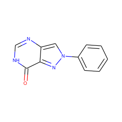 O=c1[nH]cnc2cn(-c3ccccc3)nc12 ZINC000045284100