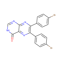 O=c1[nH]cnc2nc(-c3ccc(Br)cc3)c(-c3ccc(Br)cc3)nc12 ZINC000028346707